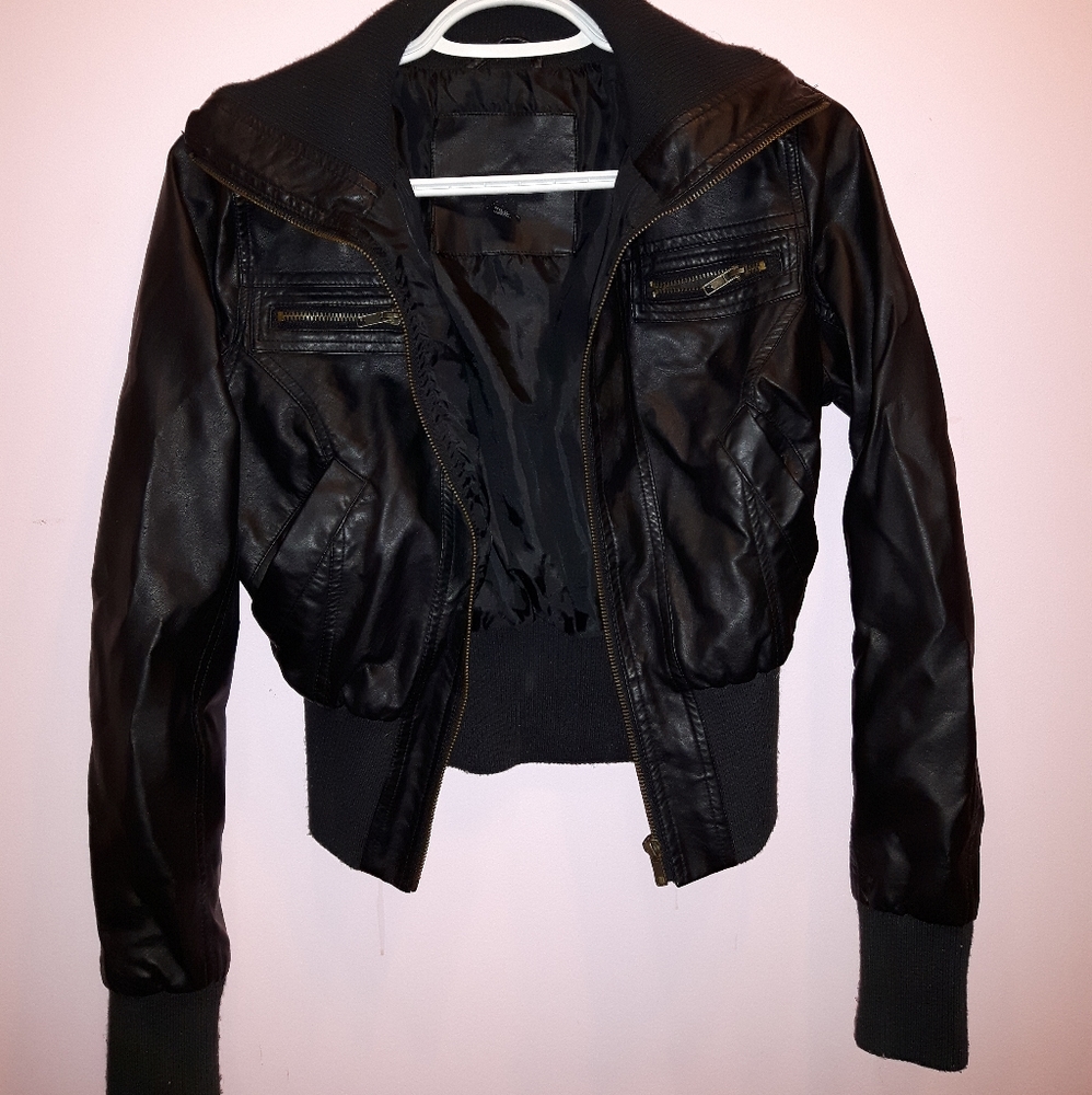 Faux leather jacket